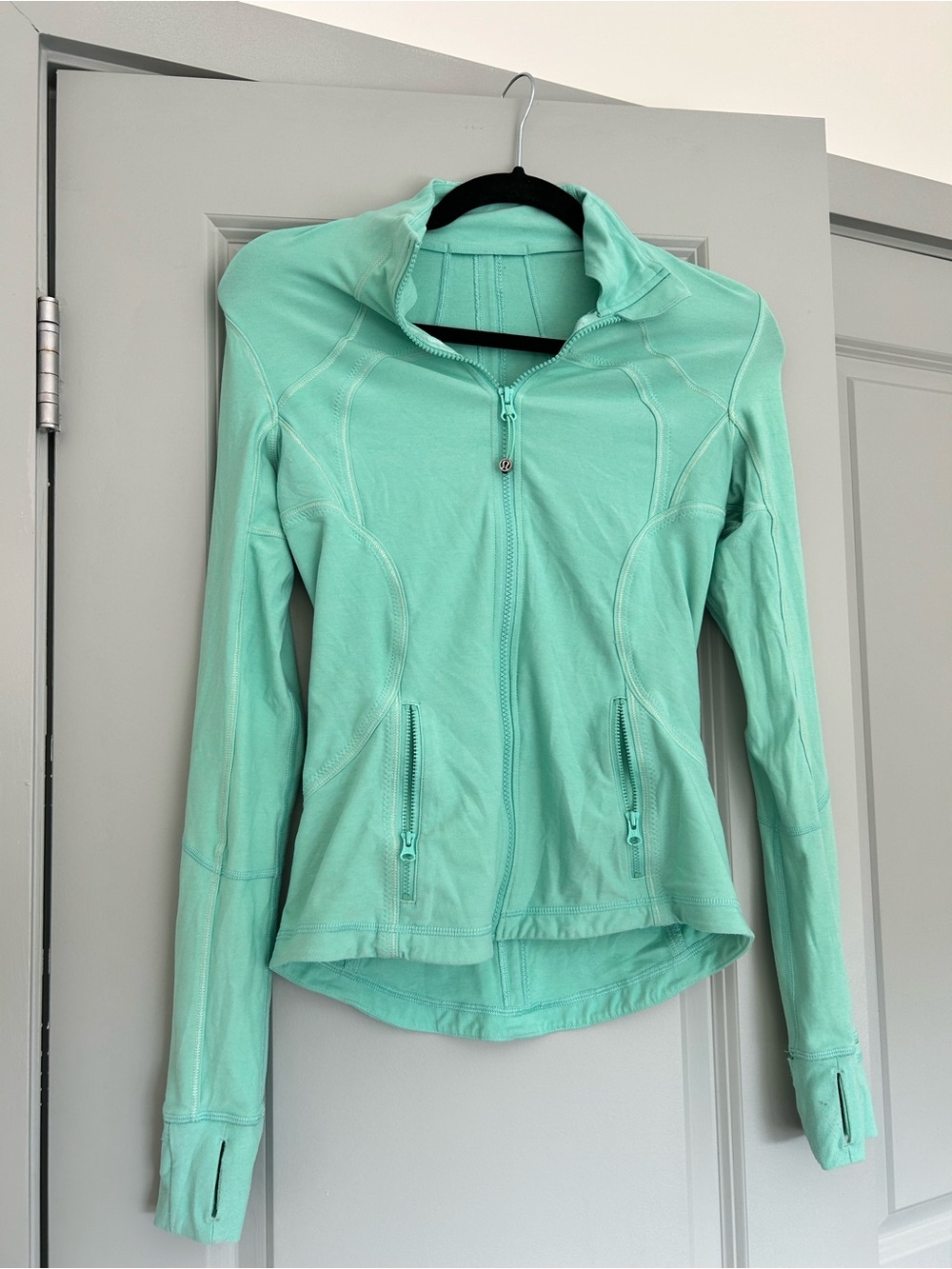 lululemon athletica Mint Green Zip-Up Bomber Jacket